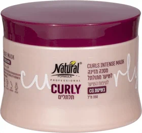 נטורל פורמולה מסכה מזינה לשיער מתולתל לטיפוח השיער בשיטת CG