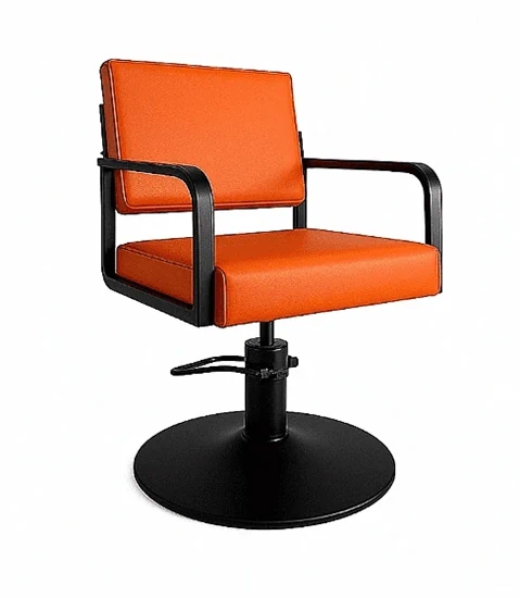 כיסא למספרה "טילון" BarberPRO - צבע כתום