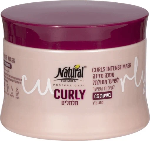 נטורל פורמולה מסכה מזינה לשיער מתולתל לטיפוח השיער בשיטת CG