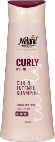 נטורל פורמולה שמפו לשיער מתולתל לטיפוח השיער בשיטת CG