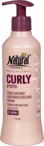 נטורל פורמולה קרם לחות לשיער מתולתל לטיפוח השיער בשיטת CG